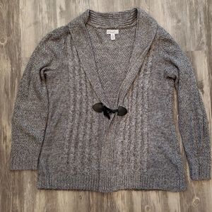 Kim Roger's Soft Gray Cardigan Sweater